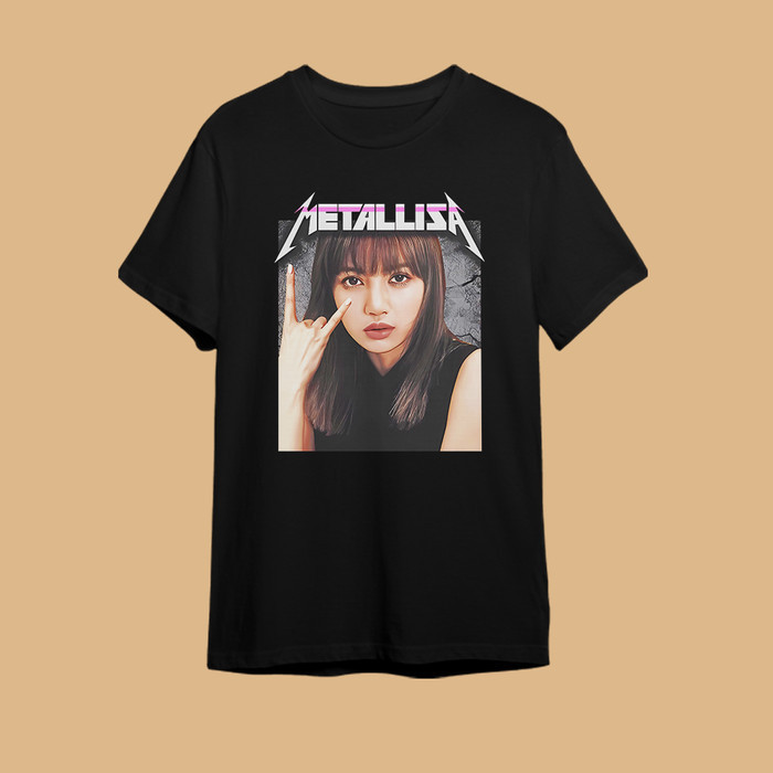 T-SHIRT BLACKPINK LISA EDITION  " METALLISA " PREMIUM TSHIRT - S