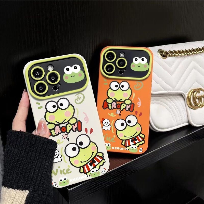 เคสโทรศัพท์มือถือ ซิลิโคนนุ่ม ลายกบตาโตน่ารัก สําหรับ รูปที่ 3