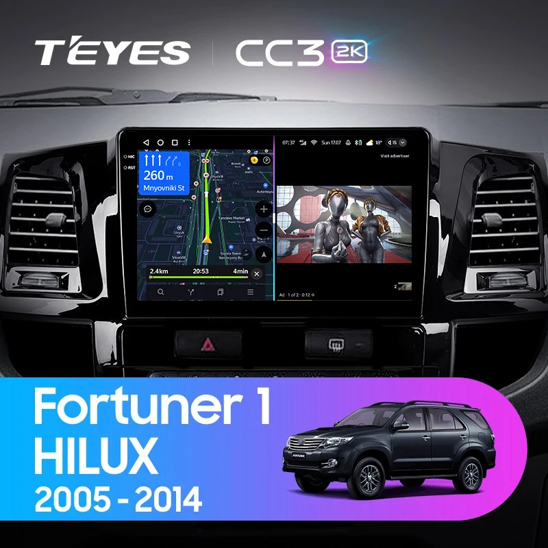 Teyes แผ่น dvd เครื่องเล่นมัลติมีเดีย วิทยุ CC3L CC3 2K สําหรับ Toyota Fortuner 1 AN50 AN60 HILUX Revo Vigo 2005-2014 GPS Android 10 No 2din 2