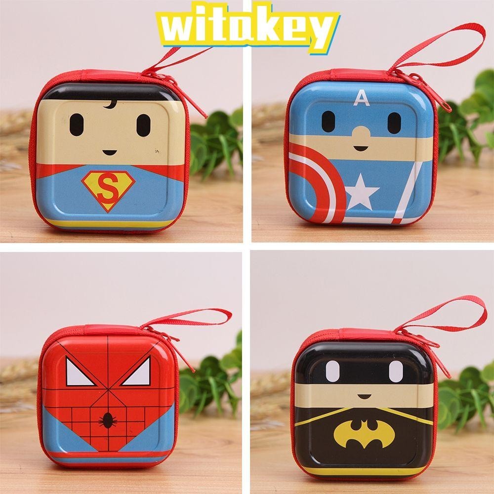 Witakey กระเป๋าสตางค์ใบเล็ก ลายการ์ตูนน่ารัก มีซิป สําหรับเด็กผู้หญิง