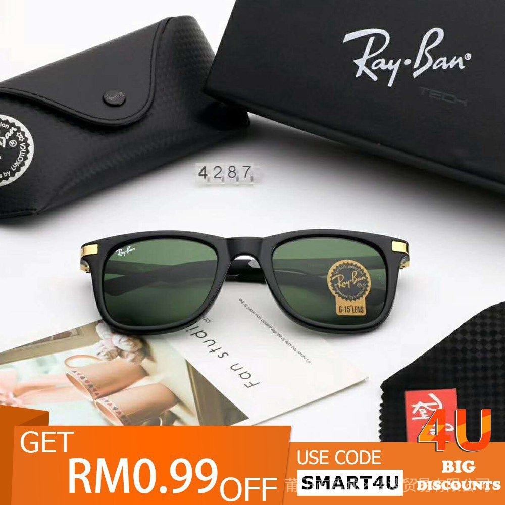 [พร้อมกล่อง] แว่นตากันแดด Rayban Ferrari Liteforce Rb2140 Ray-Ban Premium original