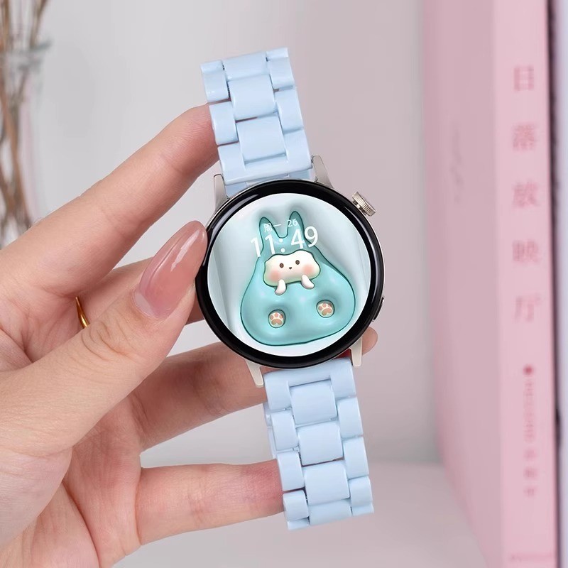 สายนาฬิกาข้อมือเรซิ่นน่ารัก แบบเปลี่ยน สําหรับ Garmin Forerunner 645 245 245M 55 158 255 265 165 Venu 2 3 Garmin Vivoactive 5
