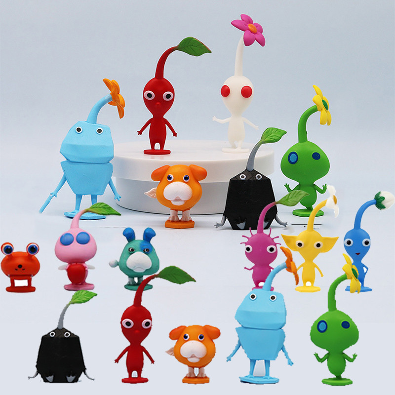 PIKMIN เกมแอคชั่นฟิกเกอร์ Pikmin ชุดตุ๊กตาโมเดลน่ารักของเล่นตกแต่ง