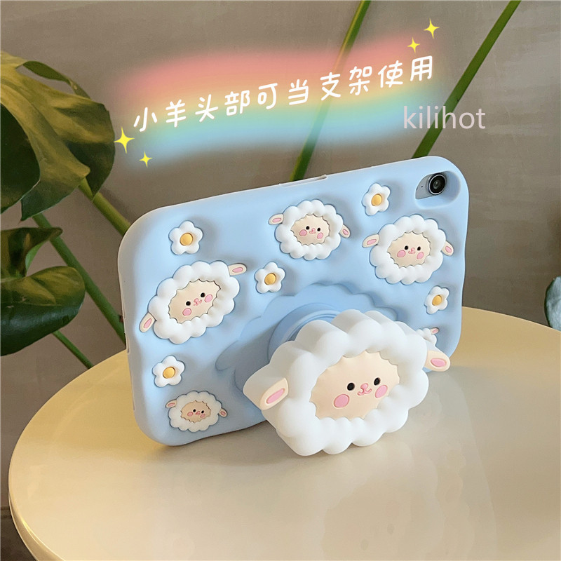 For IPAD AIR11 M2 air13 M3 2025 mini7 A17 A16 AIR6 10.9 PRO11 case เคสป้องกัน ipad ins การ์ตูนน่ารักวงเล็บแกะน้อย ipad air4 air5 10.9 10.2 pro 11 9.7 air2 เคสป้องกัน pro11 ซิลิโคน mini เหมาะสําหรับ 2018 แท็บเล็ต 34 ซม.air3 สร้างสรรค์