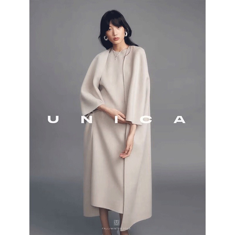 Unica/avenue to Simplicity_ชุดเสื้อโค้ท ผ้าขนสัตว์ สองด้าน หรูหรา เรียบง่าย