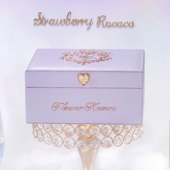 Flower Knows Never'S Shop Series Storage Box / Flower Knows Strawberry Rococo Series Wisteria Purple Makeup Box IGVX
