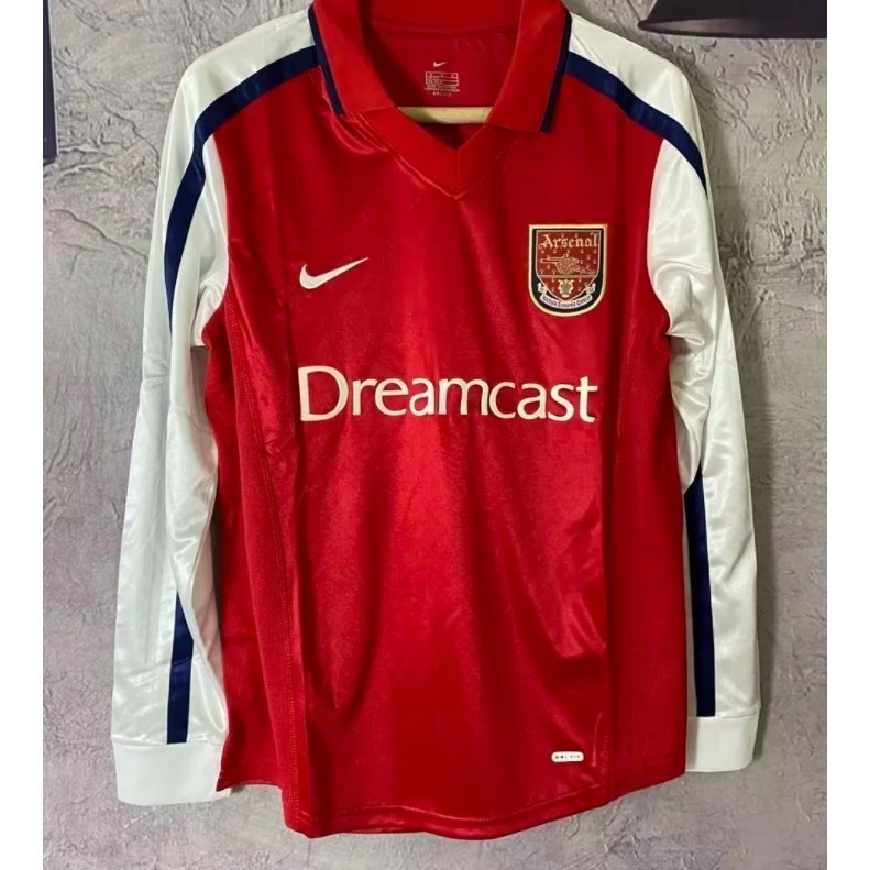 Retro00-02 Arsenal Away Retroเสื้อฟุตบอลฟุตบอล2000-2002 Arsenal Home Vintage Jersey S-XXL Mens Socce