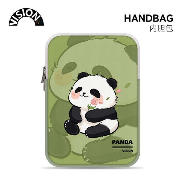 กระเป๋าใส่แล็ปท็อป กระเป๋าใส่คอมพิวเตอร์ VISION Panda Flower สำหรับเด็กผู้หญิง14นิ้ว IPAD สำหรับ Lenovo air โน้ตบุ๊ค Apple mac Huawei 15.6นิ้วฝาครอบป้องกัน HP Xiaomi แท็บเล็ต Ins กระเป๋าเก็บของ