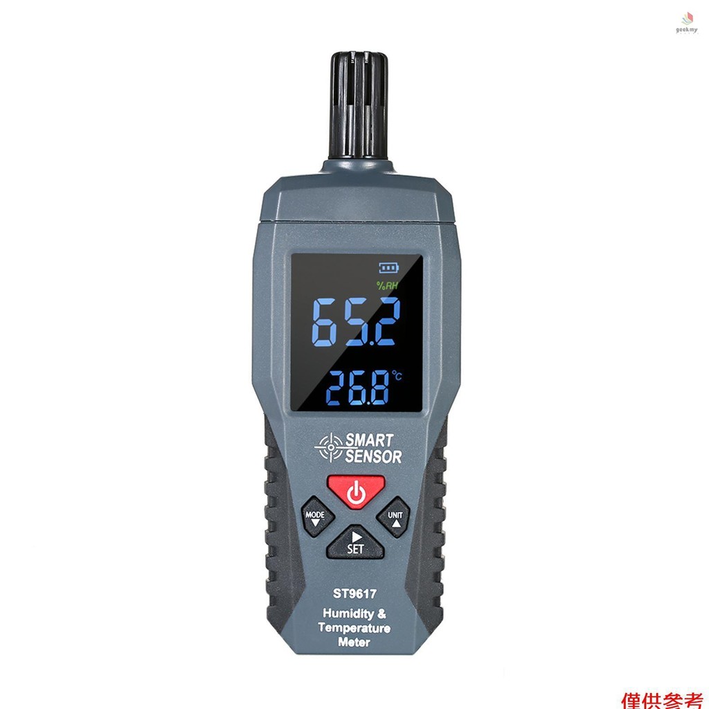 Smart SENSOR เครื่องวัดความชื้นและอุณหภูมิความแม่นยําสูงจอแสดงผล LCD ความชื้นเครื่องวัดความชื้นเครื่