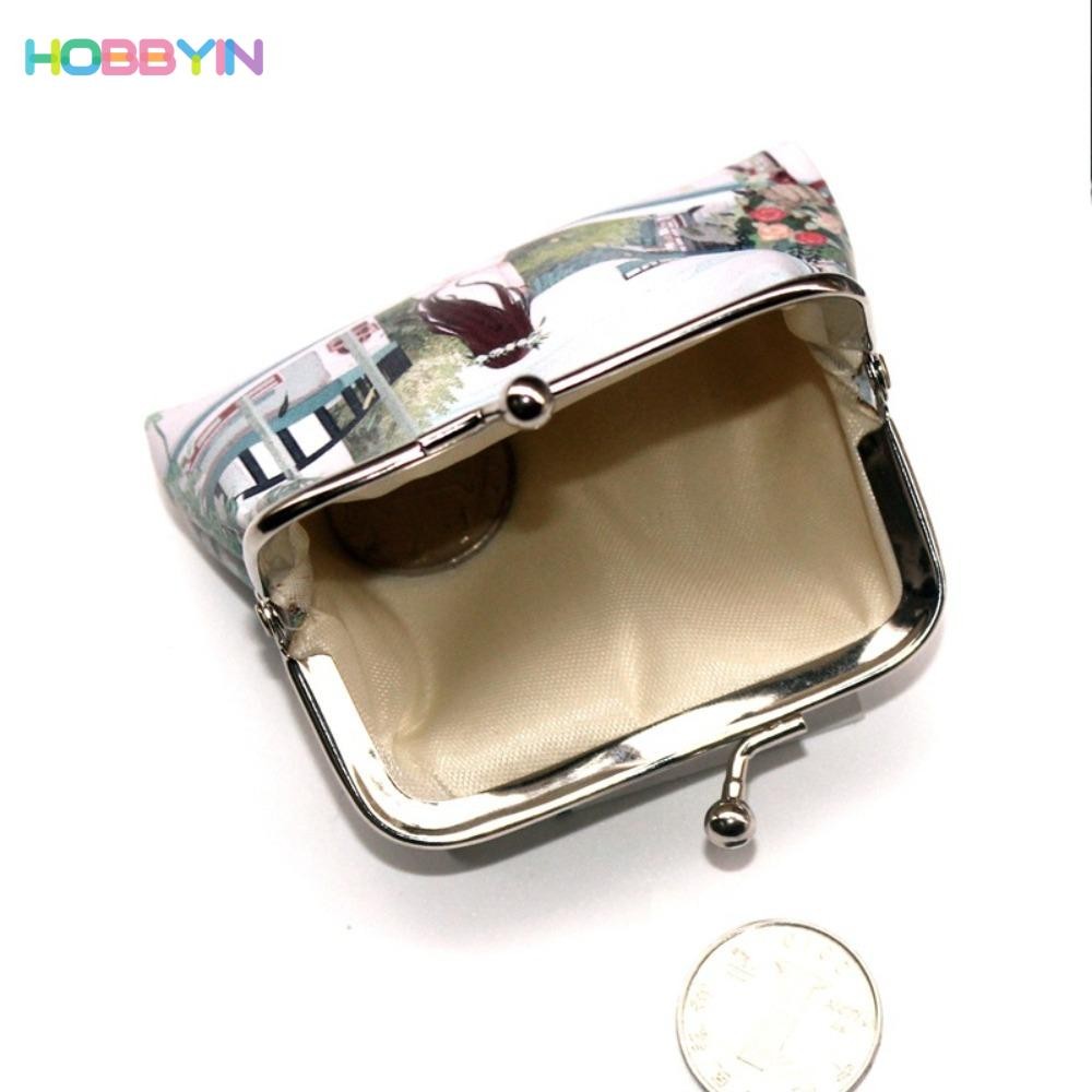 HOBBYIN กระเป๋าสตางค์ หนัง PU แต่งหัวเข็มขัด ขนาดเล็ก สําหรับใส่เหรียญ