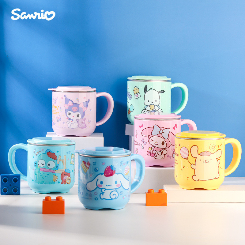 Sanrio Kuromi ถ้วยนมฟางถ้วยน้ําผลไม้แปรงน้ํายาบ้วนปากถ้วยปากถ้วยสาวสไตล์ใหม่แก้วน้ําดื่ม