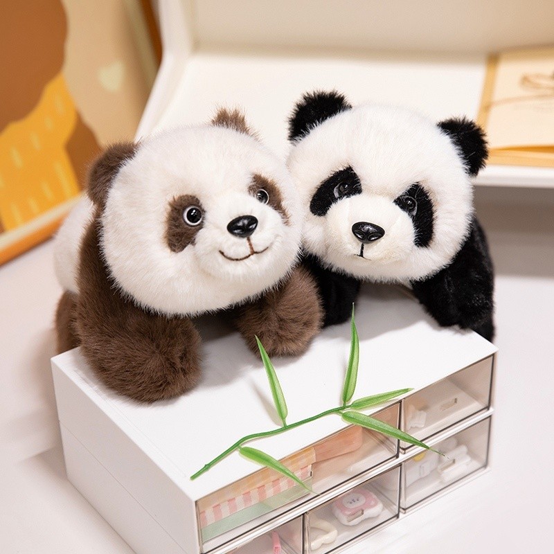 ของเล่นตุ๊กตาแพนด้า Kawaii ของแท้ คุณภาพสูง ตกแต่งห้อง ตุ๊กตานอน ของขวัญวันเกิดคริสต์มาสสําหรับเด็กผู้หญิง