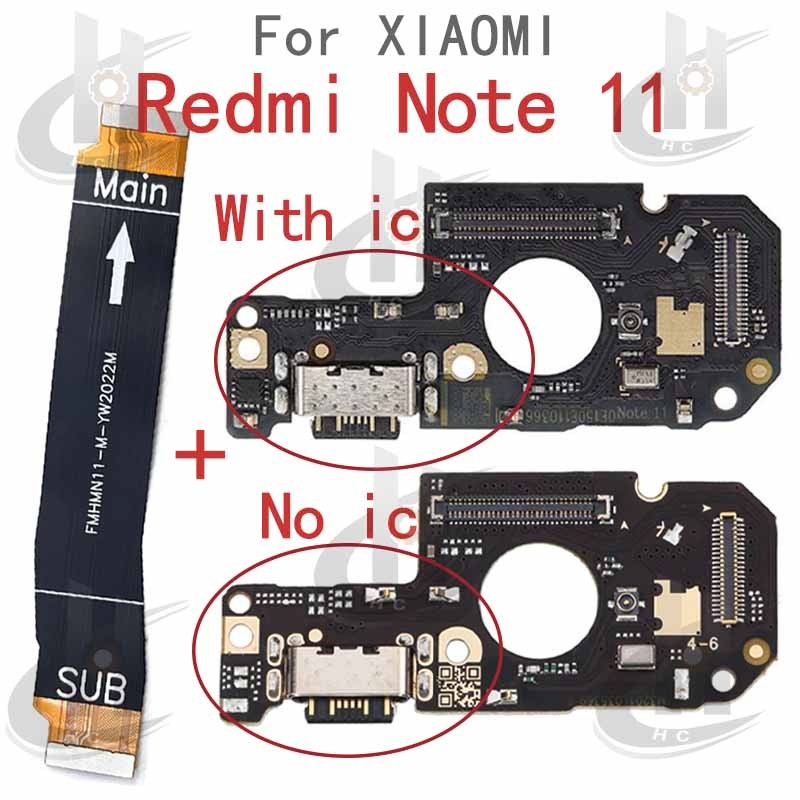 ใหม่สําหรับ Xiaomi Redmi หมายเหตุ 11 4G harger USB Connector Dock ชาร์จพอร์ตแจ็คบอร์ด Flex หลักเมนบอร์ดการเชื่อมต่อ Flex เปลี่ยนชิ้นส่วน