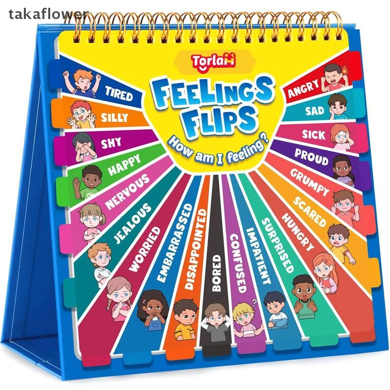 หนังสือความรู้สึกและอารมณ์สําหรับเด็ก Takaflower – หนังสือ Flipbook สนุกสําหรับการรับรู้อารมณ์ หนังส