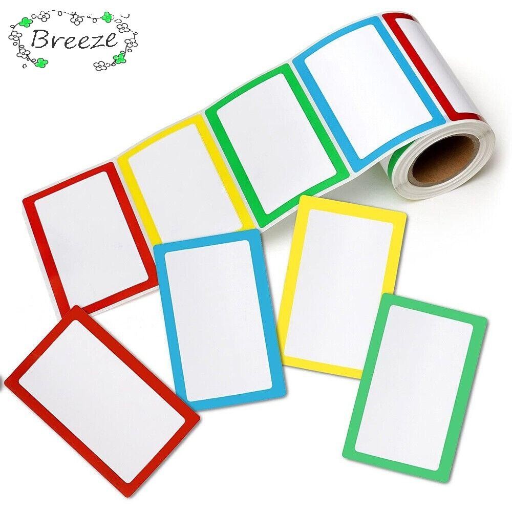 ป้ายป้ายชื่อ BREEZE สติ๊กเกอร์ฉลากม้วน 1 อัน สีสันสดใส ป้ายจัดสติ๊กเกอร์กาว