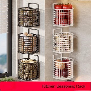 Punch Free Wall Mounted kitchen Multifunctional Storage Rack Ginger and Garlic Storage Box Seasoning Storage Rack