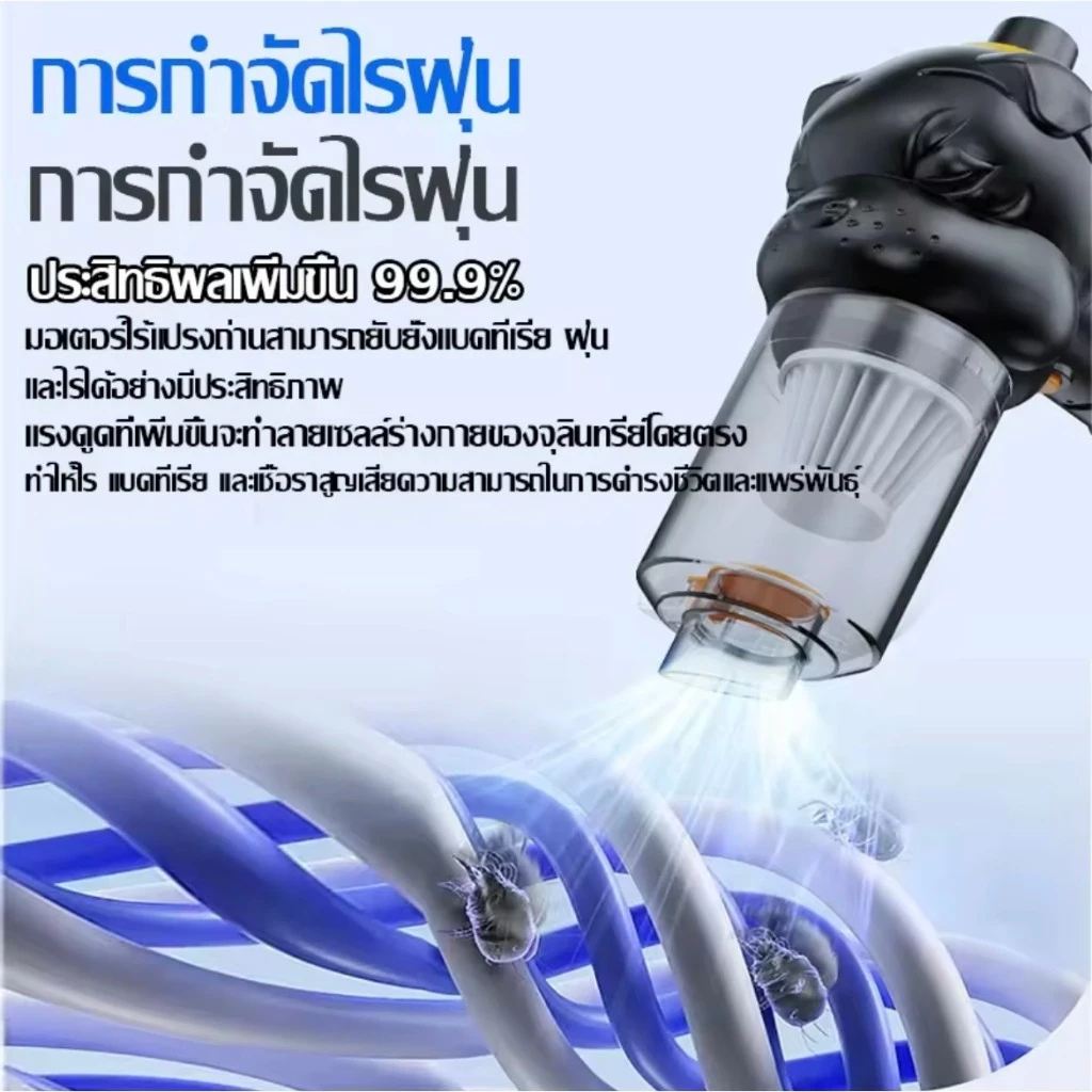 เครื่องดูดฝุ่นไร้สายพกพาในรถยนต์ thumbnail 4