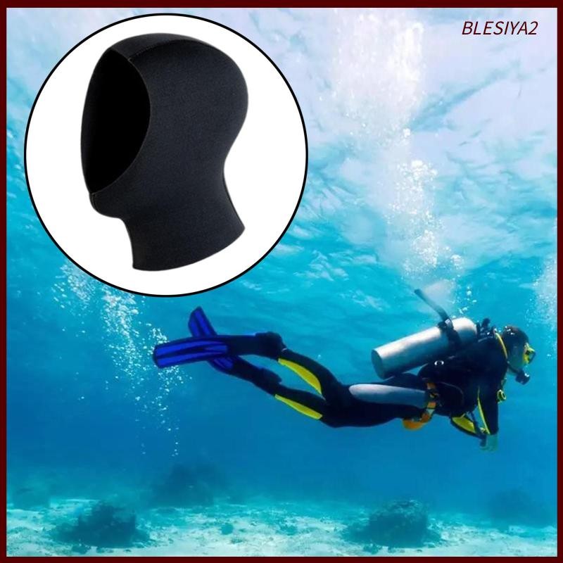 [Blesiya2] Neoprene Wetsuit Hood Diving Hood 3MM 5MM สําหรับดําน้ําท่องความร้อน Hood สําหรับพายเรือค