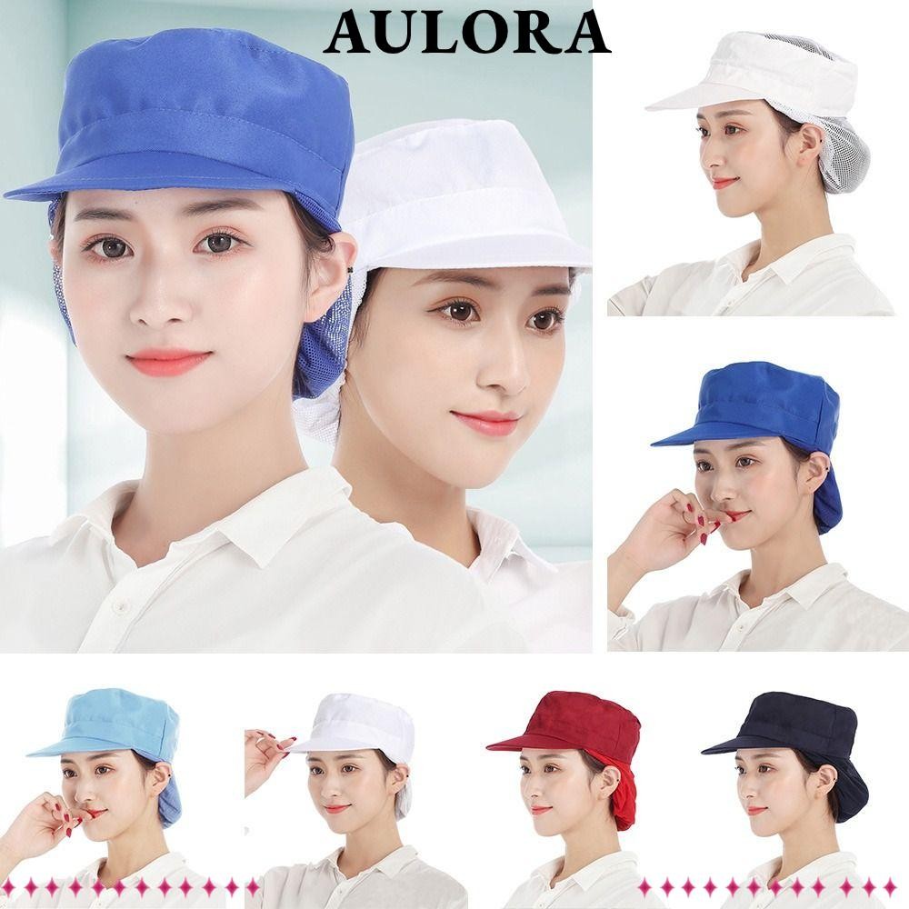 Aulora หมวกทํางานตาข่ายฝุ่นทําอาหารสุขอนามัยเบเกอรี่ร้านอาหารอุปกรณ์เสริม