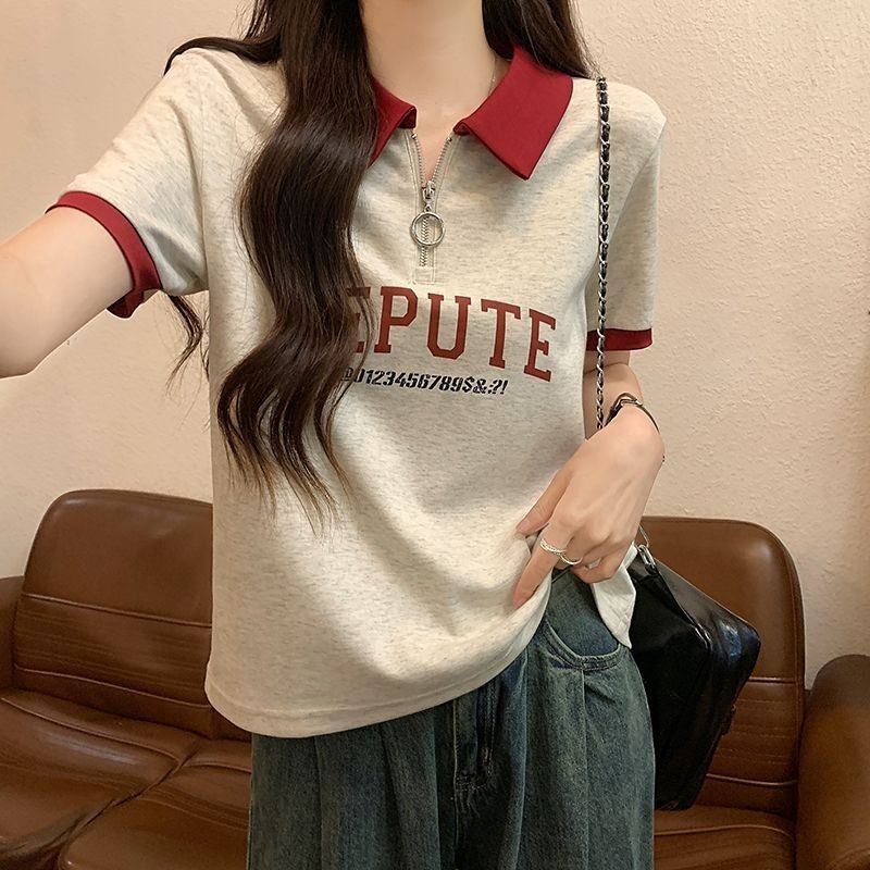 ⭐Fern Shop เสื้อยืดแขนสั้นผู้หญิงเกาหลีฤดูร้อนระบายอากาศ