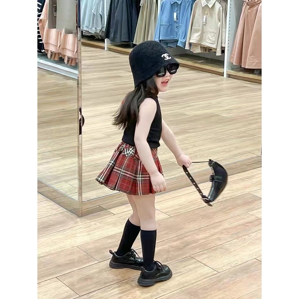 [RICONINI] สไตล์ใหม่ฤดูร้อน Jazz Street Dance สาวร้อนเสื้อกั๊กสั้นกระโปรงสั้นหญิงกระโปรงลายสก๊อตเด็กสูท - รูปที่ 5