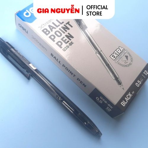 ปากกาลูกลื่น COMBO 5 ชิ้น ปากกาลูกลื่น Deli Q28 0.5 มม. Nib