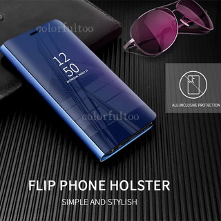 Samsung S24 FE ฝาครอบสําหรับ Samsung Galaxy S25 S24 Ultra Plus S24 + S25 + S24Ultra 5G หรูหรากระจกหนังโทรศัพท์กรณีป้องกันขาตั้งผู้ถือกันกระแทกปกหลัง