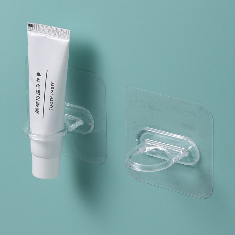 ตะขอติดผนัง แบบห่วง แบบไม่เจาะรู สําหรับห้องครัว ห้องน้ำ (10ชิ้น) C01-F - รูปที่ 3