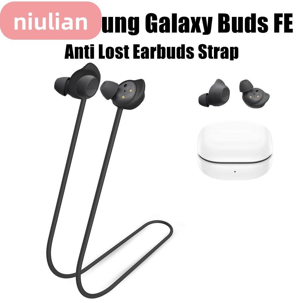 Niulian สายคล้องหูฟัง ซิลิโคน กันน้ํา กันเหงื่อ กันหาย ยืดหยุ่น สําหรับ Galaxy Buds FE