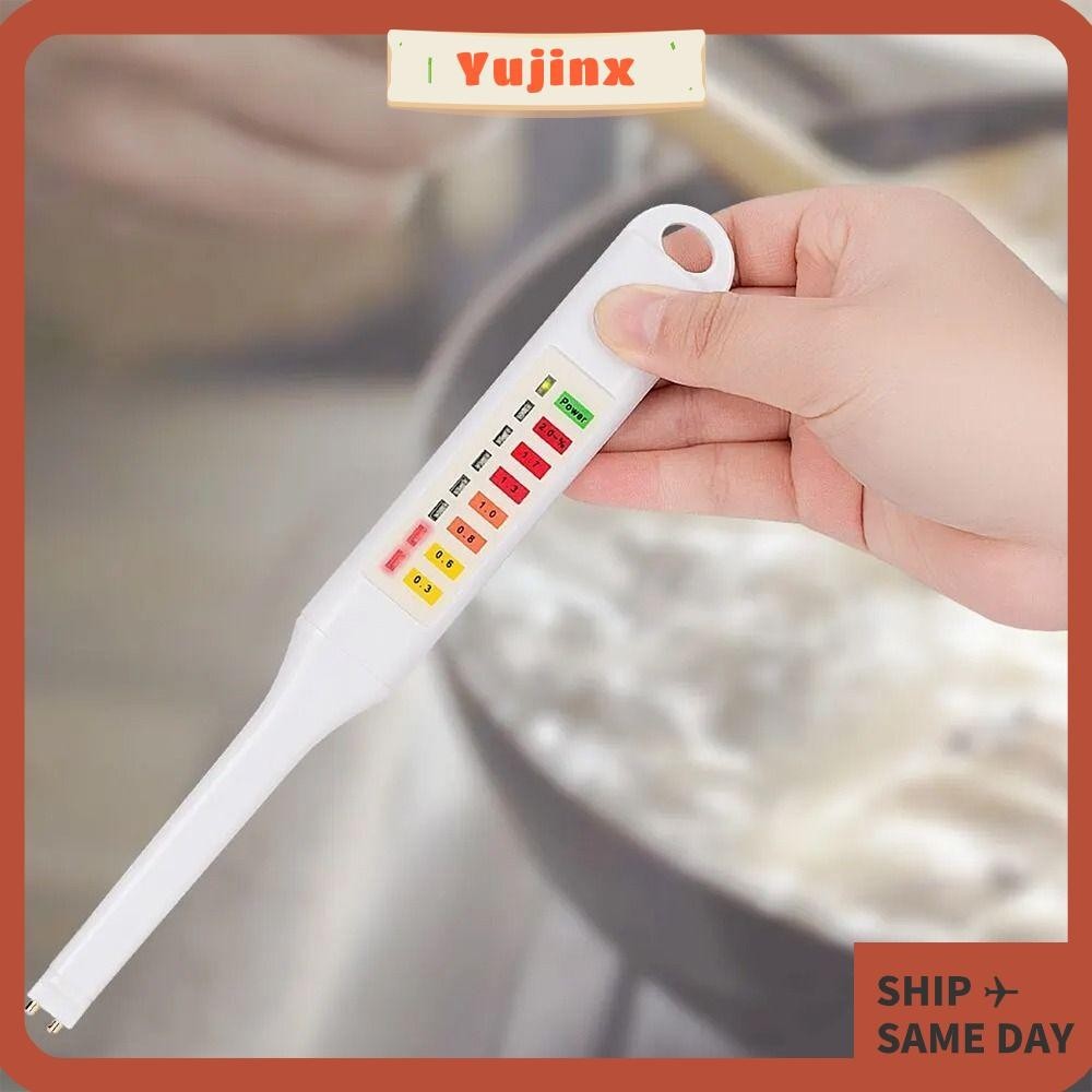 Yujinx เครื่องทดสอบความเค็มของอาหารไฟฟ้า ABS เครื่องวัดความเค็ม LED สีขาวทองแดง เครื่องวัดความเค็มน้ําซุป ไฮโดรมิเตอร์น้ําเค็ม กันน้ํา อาหารเพื่อสุขภาพ