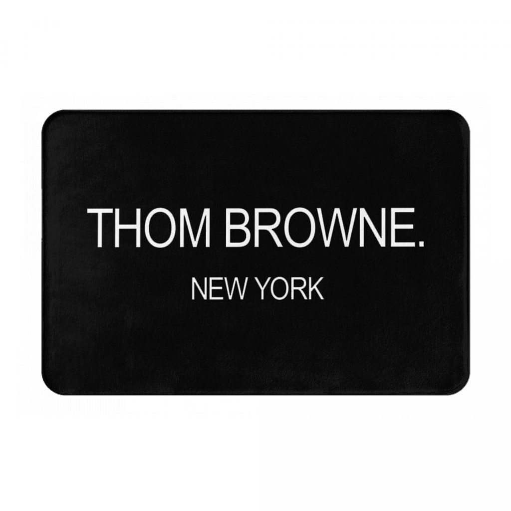 Thom BROWNE พรมเช็ดเท้า กันลื่น ลายโลโก้ Thom BROWNE ขนาด 16x24 นิ้ว แบบแห้งเร็ว สําหรับห้องน้ํา ห้องสุขา 2 ชิ้น พร้อมส่ง