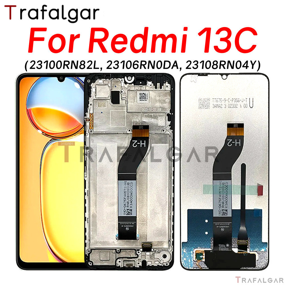 หน้าจอสัมผัส LCD 6.74 นิ้ว พร้อมกรอบ แบบเปลี่ยน สําหรับ Xiaomi Redmi 13C 23100RN82L 23106RN0DA