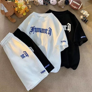 KK เสื้อเซ็ตผู้ชาย เสื้อผู้ชาย กางเกงขาสั้นผู้ชาย (เสื้อ+กางเกงขาสั้น) ดีไซน์เก๋ ขนาดมาตรฐาน TZ06