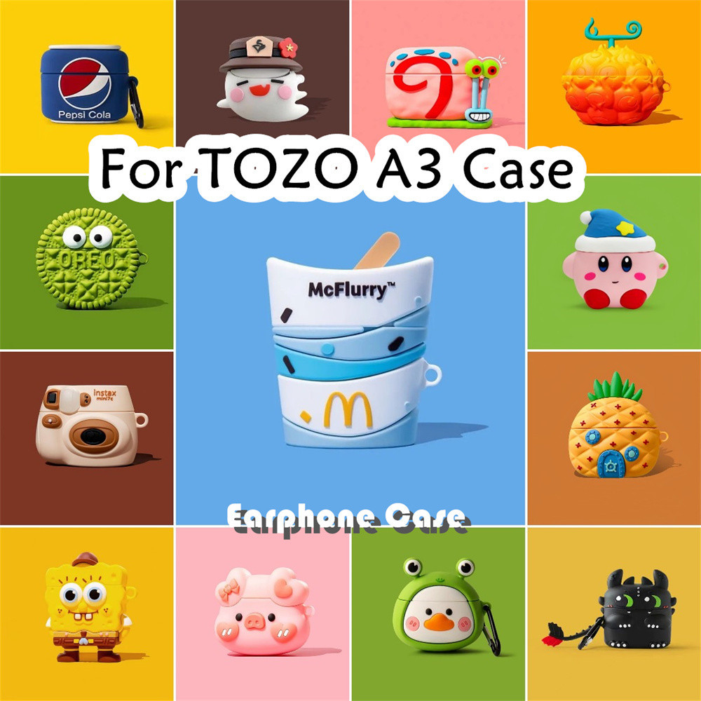 พร้อมส่ง!นําไปใช้กับ TOZO A3 เคส Case เคสหูฟัง รูปทรงสามมิติน่ารัก ซิลิโคนนุ่ม เคส เคสหูฟัง NO.2