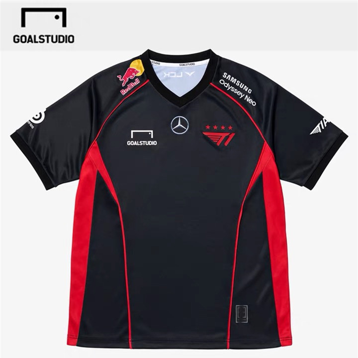 [ Hot SALE ] T1 Official Uniform Jersey 2024,,000 FAKER Official Uniform Jersey เสื ้ อเชิ ้ ตสี ่ ด