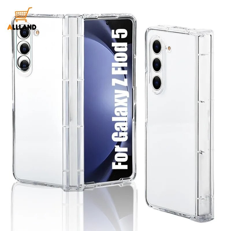 สําหรับ Samsung Galaxy Z Fold 5 เคสโทรศัพท์ แบบใส สร้างสรรค์ พับได้ พลาสติก ป้องกันรอยขีดข่วน ป้องกันการตก สมาร์ทโฟน
