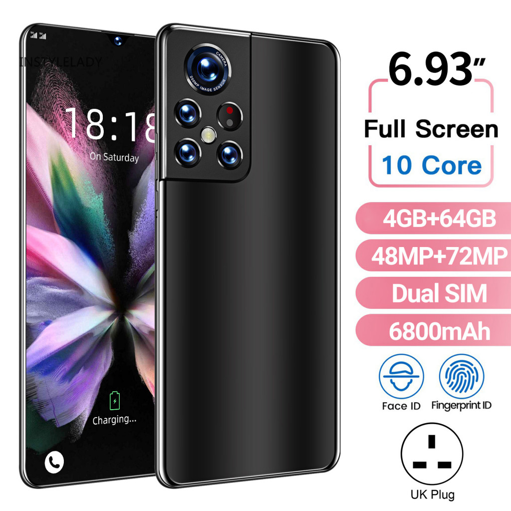 Instylelady S22 Ultra สมาร์ทโฟน หน้าจอใส 693 นิ้ว 10 แกน สําหรับ Android 12