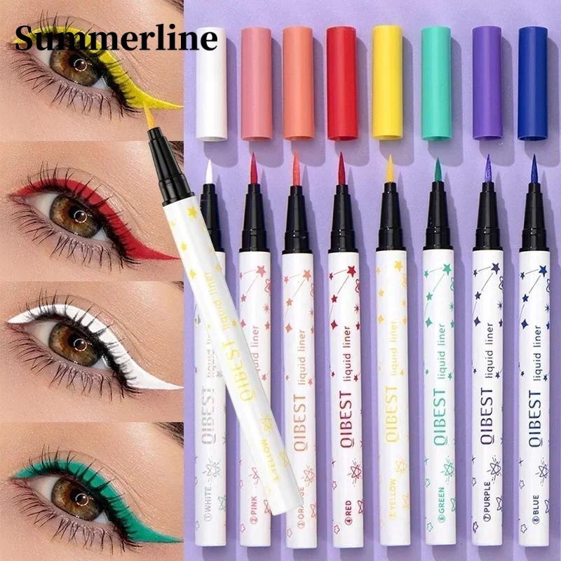 อายไลเนอร์ ดินสอเขียนขอบตา เนื้อแมตต์ กันน้ํา ติดทนนาน กันเหงื่อ สีสันสดใส