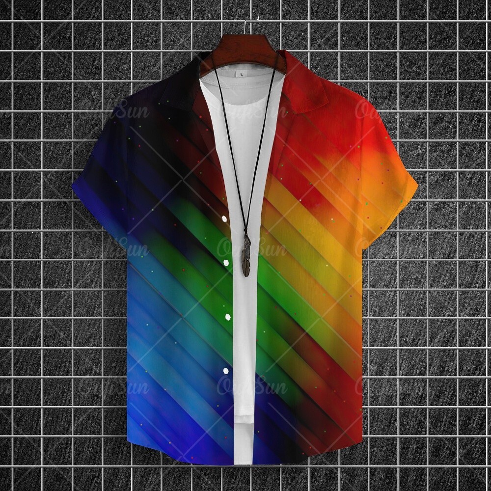 ใหม่ เสื้อยืดแขนสั้นลําลอง พิมพ์ลาย Gay Love Lesbian Pride Month Parade สีรุ้ง สําหรับผู้ชาย