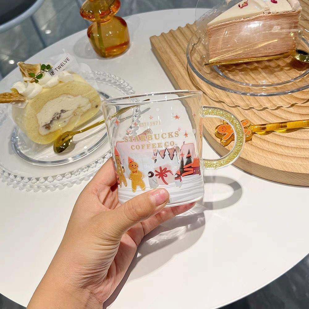 Starbucks แก้วกาแฟ ลายคนขนมปังขิง เปลี่ยนสีได้ 355 มล. ของขวัญคริสต์มาส - รูปที่ 7