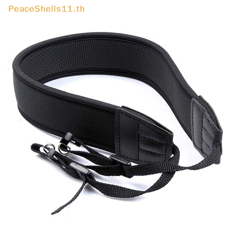 Peaceshells สายคล้องคอ สะพายไหล่ กันลื่น ปรับได้ สีดํา สําหรับกล้องดิจิทัล DSLR