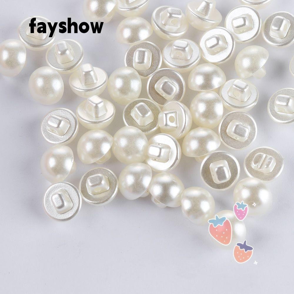 กระดุมไข่มุก DIY สำหรับงานหัตถกรรม งานฝีมือ ตกแต่งเสื้อผ้า 50 ชิ้น