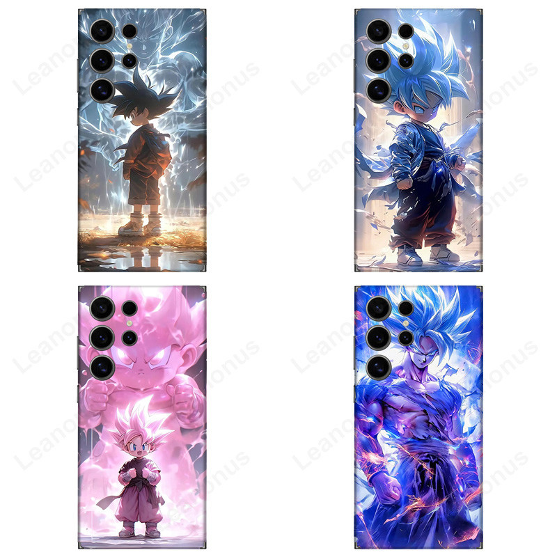สติกเกอร์ฟิล์มกันรอยหน้าจอ ด้านหลัง ลายการ์ตูนดราก้อนบอล 3M สําหรับ Samsung Galaxy S24 S23 S22 S25 S26 Ultra Plus A54 A55 5G