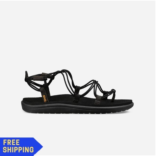 Teva Womens VOYA INFINITY รองเท้าแตะรัดส้นลูกไม้ยืด 1019622-BLK