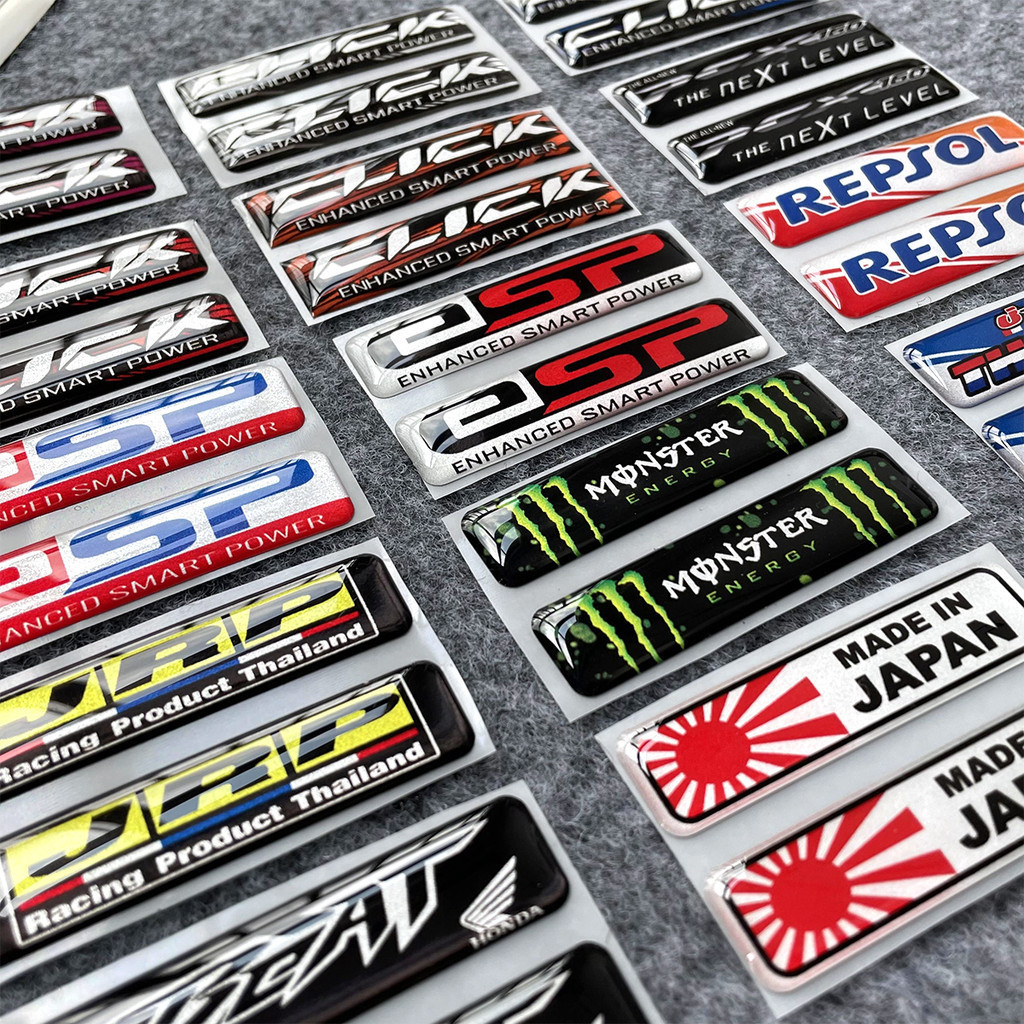 ใช้ได้กับรถจักรยานยนต์ต่างๆ 3D เจลตกแต่งรถสติกเกอร์ Vario Decals สติกเกอร์การพิมพ์ Decal อุปกรณ์เสริม/คู่