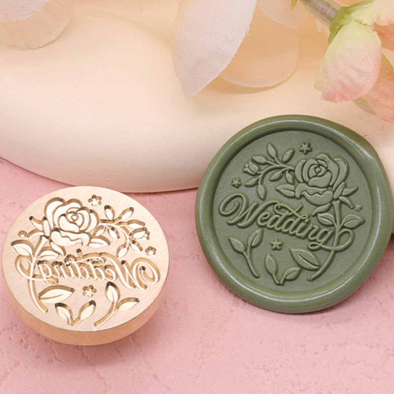 รักโรแมนติกขี้ผึ้งรูปแสตมป์เจ้าสาวเจ้าบ่าวโบราณขี้ผึ้งตราประทับตัดแสตมป์เชิญแต่งงาน - รูปที่ 6