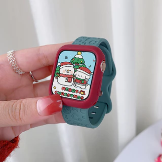 สายนาฬิกาข้อมือซิลิโคน TPU แบบเปลี่ยน สําหรับ Apple watch series 9 8 7 6 ultra 2 49/45 มม. i watch 5 4 se 3 44 42 41 มม. 38 40 มม.