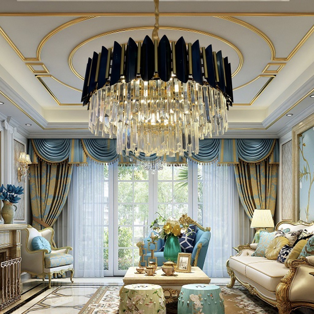 LOCAL789 EILON โคมไฟแขวนคริสตัล ขั้ว E14*8 48W ขนาด 60*60*35cm รุ่น MD8662/8 ร้านอยู่ในไทย