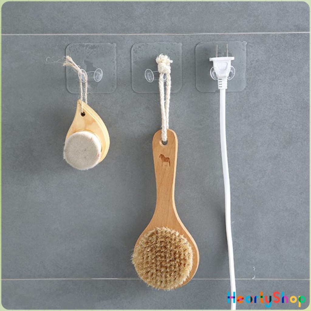 HeartyShop Plugs Holder ตะขอ**เขากวาง** แขวนปลั๊ก ตะขอแขวนอเนกประสงค์ ติดผนังแบบใส ไม่ต้องเจาะ - รูปที่ 3