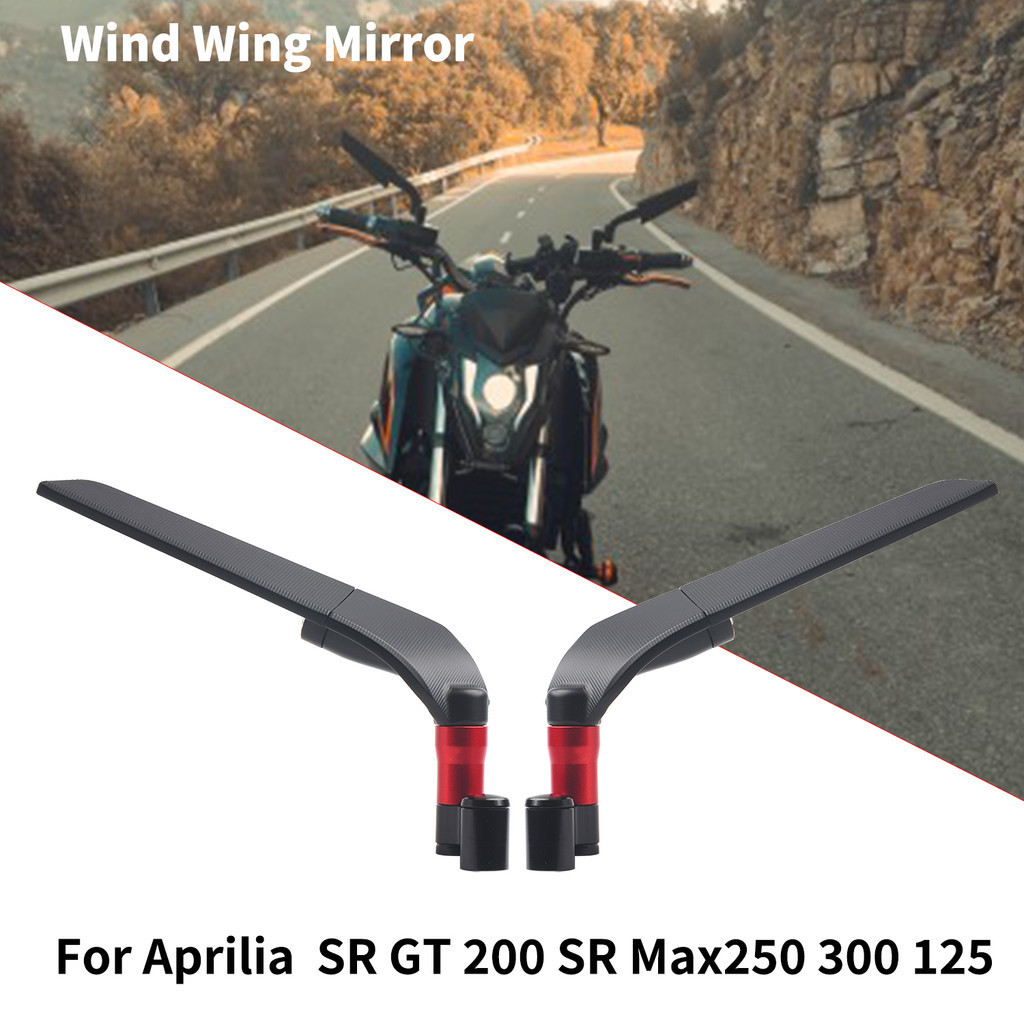 สําหรับ Aprilia SR GT 200 SR Max250 300 125 APR300 SXR 125 Universal กระจกรถจักรยานยนต ์ Wind Wing ด ้ านข ้ างกระจกมองหลังย ้ อนกลับ